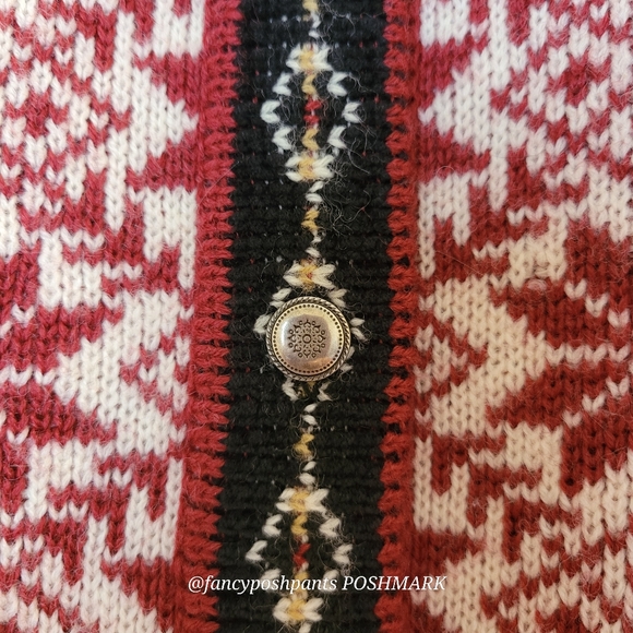 ❤️WOOLRICH classic timeless quality wool cardigan metal buttons Nordic fair isle - Picture 17 of 17